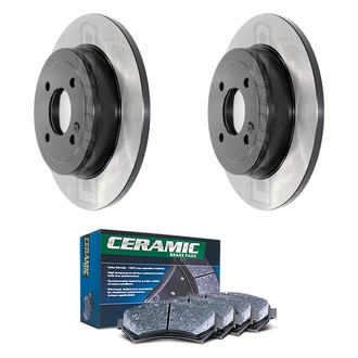 DuraGo® - Electrophoretic Coated Plain Rear Brake Kit with Ceramic Pads