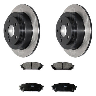 DuraGo® - Electrophoretic Coated Plain Rear Brake Kit with Ceramic Pads
