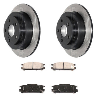 DuraGo® - Electrophoretic Coated Plain Rear Brake Kit with Ceramic Pads