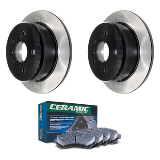 DuraGo® - Electrophoretic Coated Plain Rear Brake Kit with Ceramic Pads
