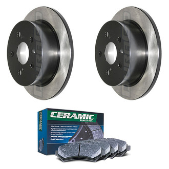DuraGo® - Electrophoretic Coated Plain Rear Brake Kit with Ceramic Pads