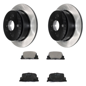 DuraGo® - Electrophoretic Coated Plain Rear Brake Kit with Ceramic Pads