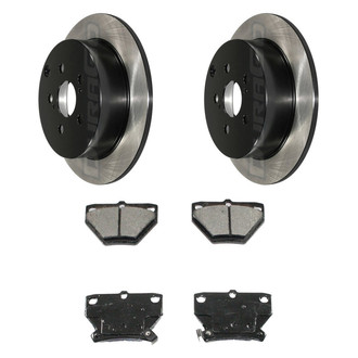 DuraGo® - Electrophoretic Coated Plain Rear Brake Kit with Ceramic Pads