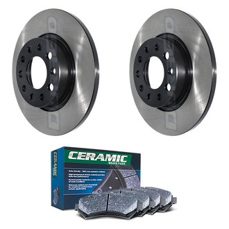 DuraGo® - Electrophoretic Coated Plain Rear Brake Kit with Ceramic Pads