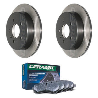 DuraGo® - Electrophoretic Coated Plain Rear Brake Kit with Ceramic Pads