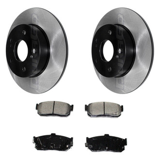DuraGo® - Electrophoretic Coated Plain Rear Brake Kit with Ceramic Pads