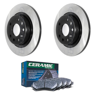 DuraGo® - Electrophoretic Coated Plain Rear Brake Kit with Ceramic Pads