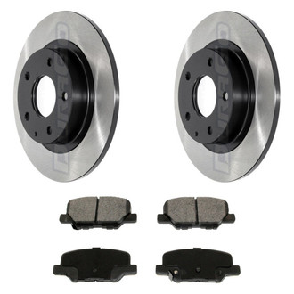 DuraGo® - Electrophoretic Coated Plain Rear Brake Kit with Ceramic Pads