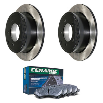 DuraGo® - Electrophoretic Coated 1-Piece Plain Brake Kit with Ceramic Brake Pads