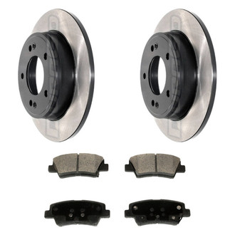 DuraGo® - Electrophoretic Coated Plain Rear Brake Kit with Ceramic Pads