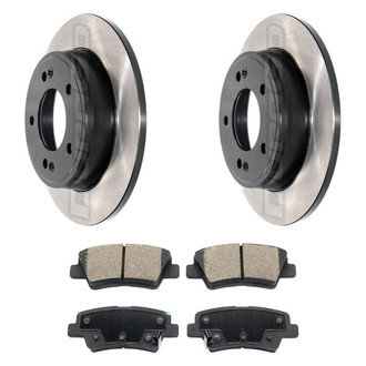 DuraGo® - Electrophoretic Coated Plain Rear Brake Kit with Ceramic Pads