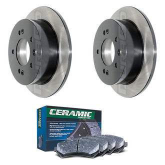 DuraGo® - Electrophoretic Coated Plain Rear Brake Kit with Ceramic Pads
