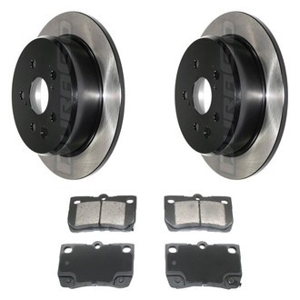 DuraGo® - Electrophoretic Coated Plain Rear Brake Kit with Ceramic Pads