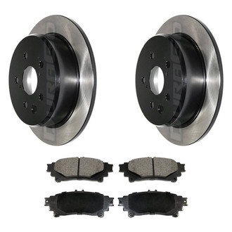 DuraGo® - Electrophoretic Coated Plain Rear Brake Kit with Ceramic Pads