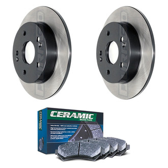 DuraGo® - Electrophoretic Coated Plain Rear Brake Kit with Ceramic Pads