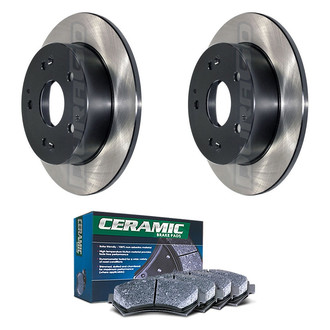 DuraGo® - Electrophoretic Coated Plain Rear Brake Kit with Ceramic Pads