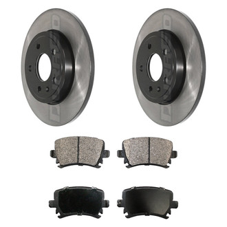 DuraGo® - Electrophoretic Coated Plain Rear Brake Kit with Ceramic Pads