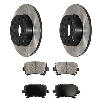 DuraGo® - Electrophoretic Coated Plain Rear Brake Kit with Ceramic Pads