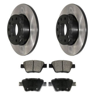 DuraGo® - Electrophoretic Coated Plain Rear Brake Kit with Ceramic Pads