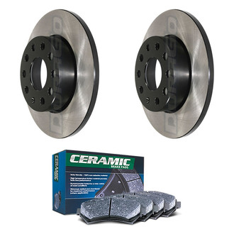 DuraGo® - Electrophoretic Coated Plain Rear Brake Kit with Ceramic Pads
