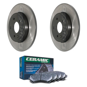 DuraGo® - Electrophoretic Coated Plain Rear Brake Kit with Ceramic Pads
