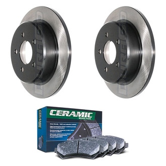 DuraGo® - Electrophoretic Coated Plain Rear Brake Kit with Ceramic Pads