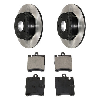 DuraGo® - Electrophoretic Coated Plain Rear Brake Kit with Ceramic Pads
