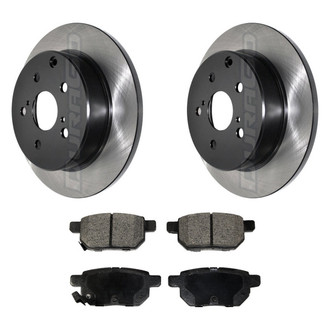 DuraGo® - Electrophoretic Coated Plain Rear Brake Kit with Ceramic Pads