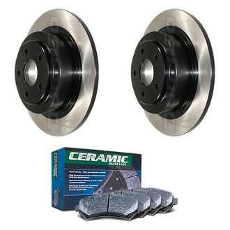 DuraGo® - Electrophoretic Coated Plain Rear Brake Kit with Ceramic Pads