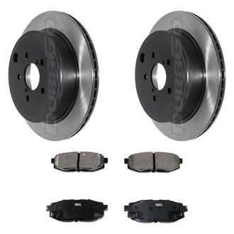 DuraGo® - Electrophoretic Coated Plain Rear Brake Kit with Ceramic Pads