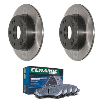 DuraGo® - Electrophoretic Coated Plain Rear Brake Kit with Ceramic Pads