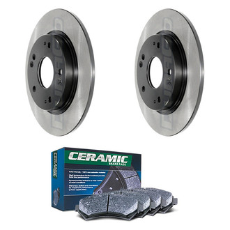 DuraGo® - Electrophoretic Coated Plain Rear Brake Kit with Ceramic Pads
