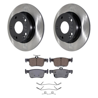 DuraGo® - Electrophoretic Coated Plain Rear Brake Kit with Ceramic Pads
