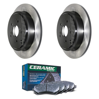 DuraGo® - Electrophoretic Coated Plain Rear Brake Kit with Ceramic Pads