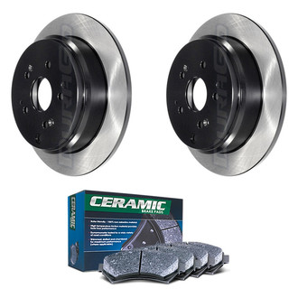 DuraGo® - Electrophoretic Coated Plain Rear Brake Kit with Ceramic Pads