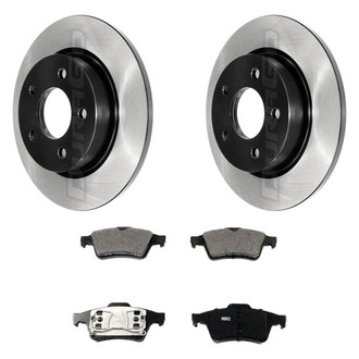 DuraGo® - Electrophoretic Coated Plain Rear Brake Kit with Ceramic Pads