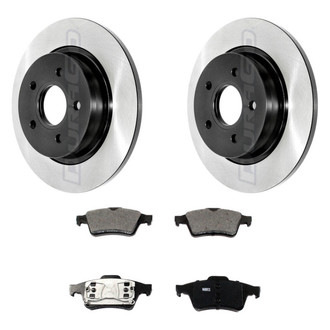 DuraGo® - Electrophoretic Coated Plain Rear Brake Kit with Ceramic Pads