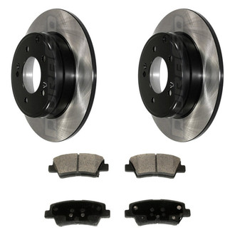 DuraGo® - Electrophoretic Coated Plain Rear Brake Kit with Ceramic Pads