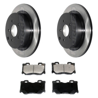 DuraGo® - Electrophoretic Coated Plain Rear Brake Kit with Ceramic Pads
