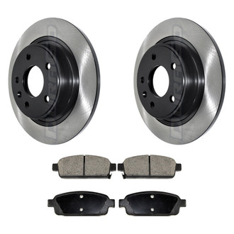 DuraGo® - Electrophoretic Coated Plain Rear Brake Kit with Ceramic Pads