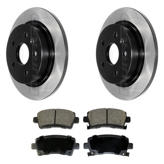 DuraGo® - Electrophoretic Coated Plain Rear Brake Kit with Ceramic Pads