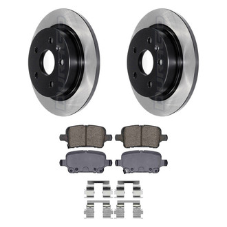 DuraGo® - Electrophoretic Coated Plain Rear Brake Kit with Ceramic Pads