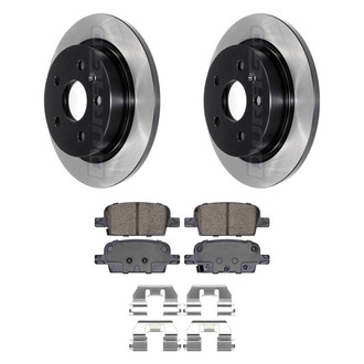 DuraGo® - Electrophoretic Coated Plain Rear Brake Kit with Ceramic Pads