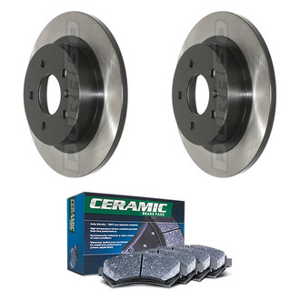 DuraGo® - Electrophoretic Coated Plain Rear Brake Kit with Ceramic Pads