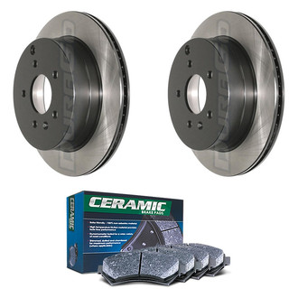 DuraGo® - Electrophoretic Coated Plain Rear Brake Kit with Ceramic Pads