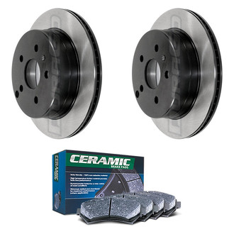 DuraGo® - Electrophoretic Coated Plain Rear Brake Kit with Ceramic Pads
