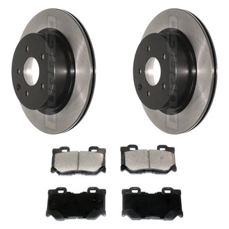 DuraGo® - Electrophoretic Coated Plain Rear Brake Kit with Ceramic Pads