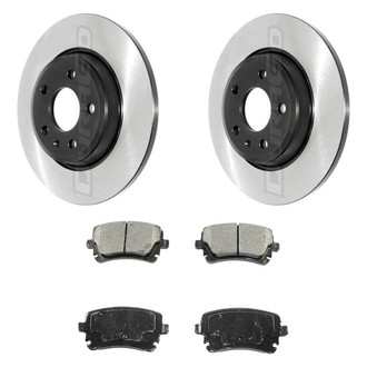 DuraGo® - Electrophoretic Coated Plain Rear Brake Kit with Ceramic Pads