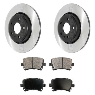 DuraGo® - Electrophoretic Coated Plain Rear Brake Kit with Ceramic Pads