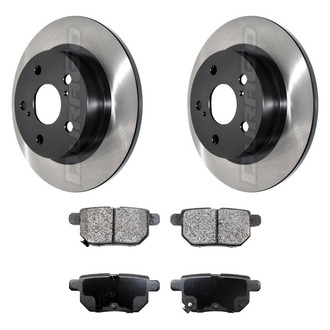 DuraGo® - Electrophoretic Coated Plain Rear Brake Kit with Ceramic Pads